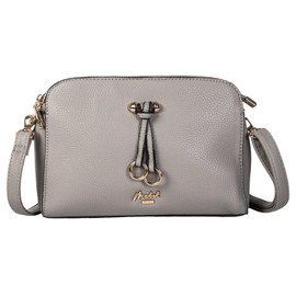 Mabel Small Multi Pockets Cross-Body Bag - Womens Faux Leather Shoulder Handbag - Cute Stylish & Elegant Design - Naomi (Stone)
