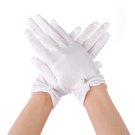 Satin Gloves for Women - Wrist Length Opera Wedding Banquet Dress Gloves for Dinner Party