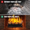IGOHEALS Fireplace Grate 17 Inch- Wood Stove Fireplace Log Grates