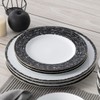 Noritake Black Rill 12-Piece Set, Service for 4 in Black/White