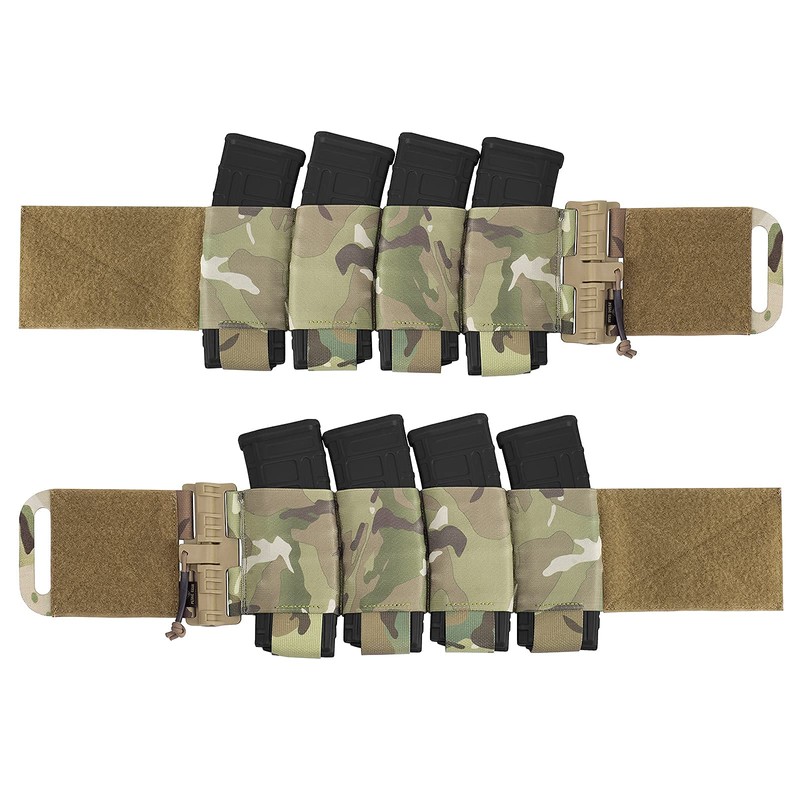 PETAC GEAR Carry Elastic Cummerbund,8 AR Mag Pouches for Vest