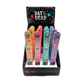 Puckator Day of The Dead Nail File - Strong Files for Acrylic Natural and Gel Nails - Nail Filer Sander Shaper Care Kit Set for Women - Beauty Products - Manicure Nailfile