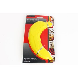 Plastic Banana Guard Protector Anti Bruising Case with Plastic Fork