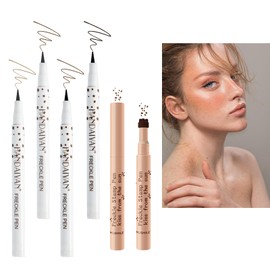 6 Pcs Sommersprossen Stempel Sommersprossen Stift Freckle Stamp Fake Freckles Freckle Pen Freckles Pen Geeignet für Alltags-Make-Up, Kreatives Make-Up, Bälle und Partys