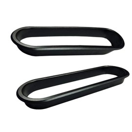 Large Plastic Oval Desk Grommet - 10 Piece - Black