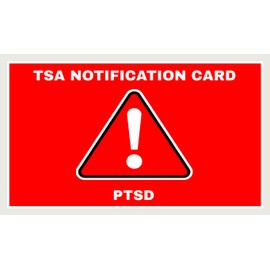 PTSD TSA Notification Wallet Air Travel Card - Quantity (1)