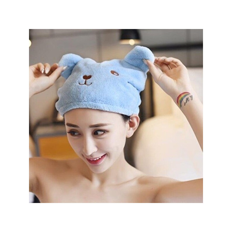 sellerhub [SellerHub Living Living] Bear (51186082) Hair Dry Cap (Blue)