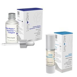 Lovy Care Pack Serum Celulas madre+ Liposomas+ Colageno+ Crema facial Acido Hialuronico Tonificante Regeneradora Hidractiva plus Reparacion Celular An
