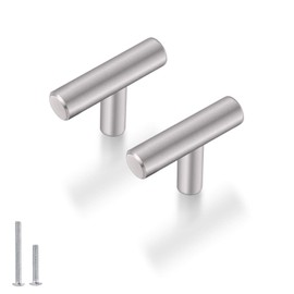 Probrico (30 Pack Cabinet Knobs 2" Overall Length Solid Stainless Steel Brushed Nickel Kitchen Cabinet Pulls Hardware Bedroom Drawer Dresser Handles Cupboard Pulls