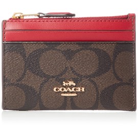 Coach 91633 Business Card Holder, Women's Qb/Black/Black, Qb/Black/Black, Free size