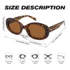 Pro Acme Trendy Oval Sunglasses,Retro Chunky Thick Frame UV400 Protection
