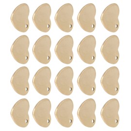 ANKROYU 20 Pack Stainless Steel Heart Shaped DIY Pet ID Tags Custom Name Tags for Dogs Cats Proof Durable Pet Accessories with Hole 3 Colors 13x14mm (13 * 14mm 20 Pieces) (13 * 14mm 20 Pieces)