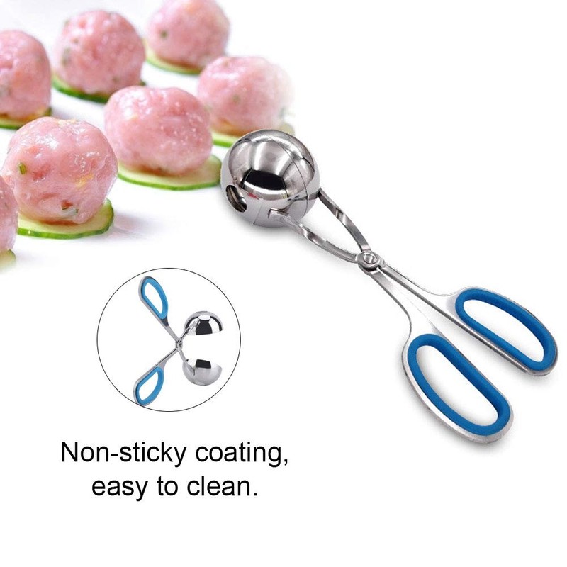 Meat Spoon Stainless Steel Dumpling Mold Non-Stick Ice Tongs Meatball