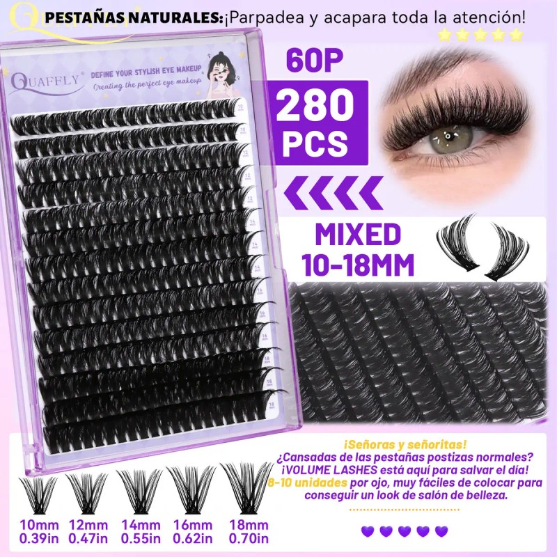 Kit De Extensiones De Pestañas De 3 Cajas , 840