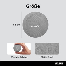 Enape® Stress Balls, Set of 2 Stress Balls for Adults and Children, Anti-Stress Ball in Stylish Box with Minimalist Design, Soft and Medium Hard Ball, Grey & Black