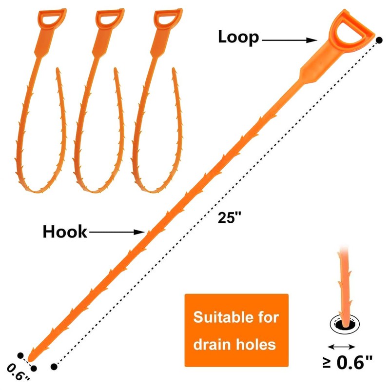Snake Drain Hair Drain Clog Remover Cleaning Tool Pipe Snake