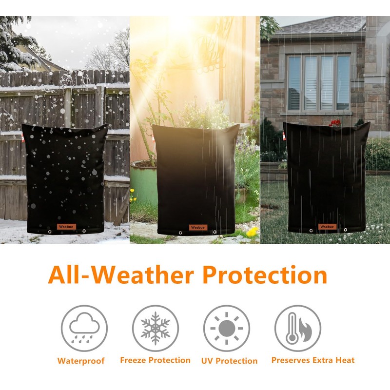 Wsobue Insulated Pouch - Outdoor Pipe Insulation, Winter Well Head