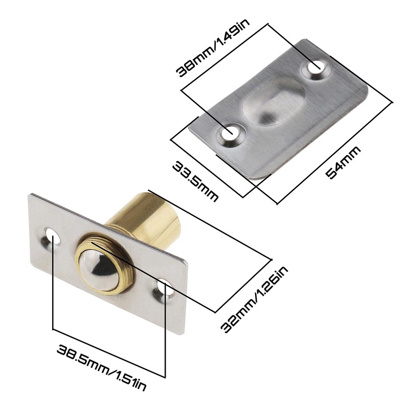 SING F LTD 4 Sets of Roller Ball Door Catch