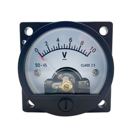 LEPEVNEY Analog Dial Panel Meter Voltmeter Gauge SO-45 Round Current Measuring Ammeter DC 10V