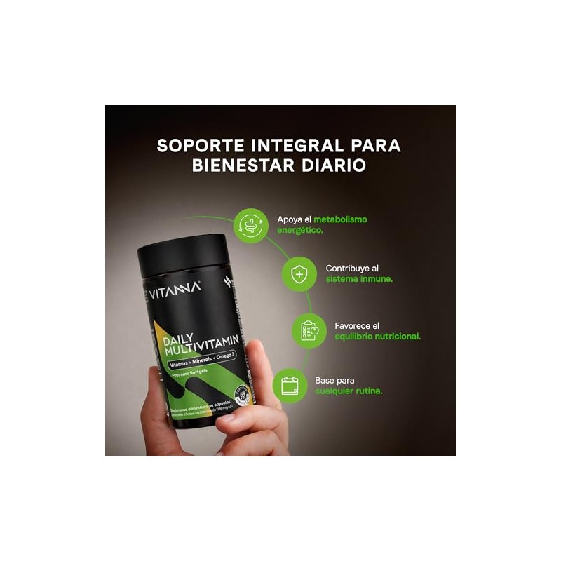 Multivitamínico Omega Vitaminas Minerales Quercetina Adenosina Hombres Mujeres Softgels Alta