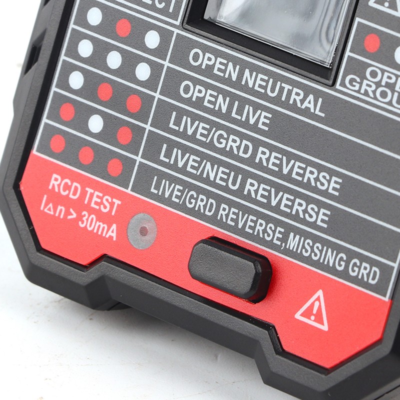 Electric Socket Tester Digital Display Fault Checker Detector Wall Plug