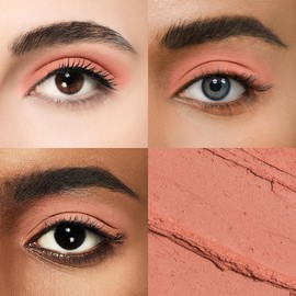 Color Mirror Cream Waterproof Hypoallergenic Eyeshadow Stick, long wear Metallic Glitter Matte Eye Shadow Pencil With Makeup Brush, Eye Brightener, 39 Matte Ruby Red