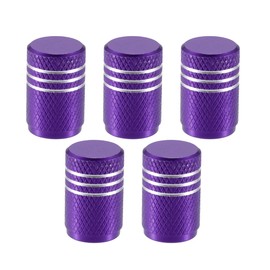 A ABSOPRO Pack of 5 Car Tyre Valve Stem Cap Wheel Rims Dustproof Purple