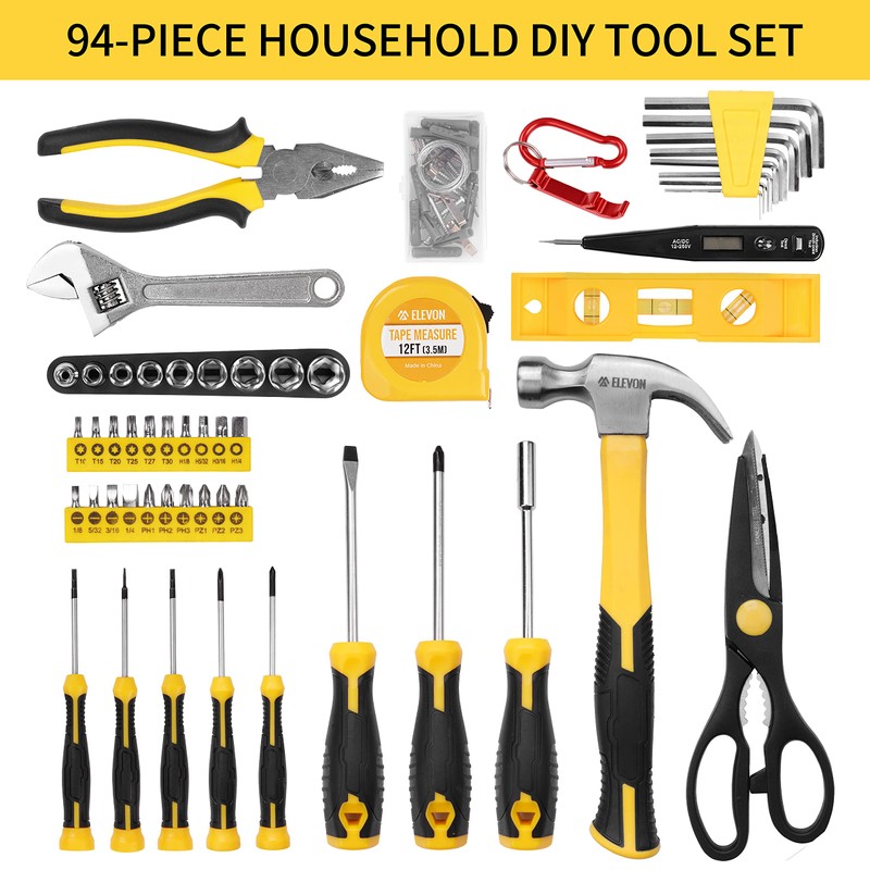 ELEVON Home Repair Tool Kit Socket Wrench General Home Auto
