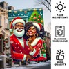 Nuxovilar Christmas Garden Flag - African American with Black Mrs.
