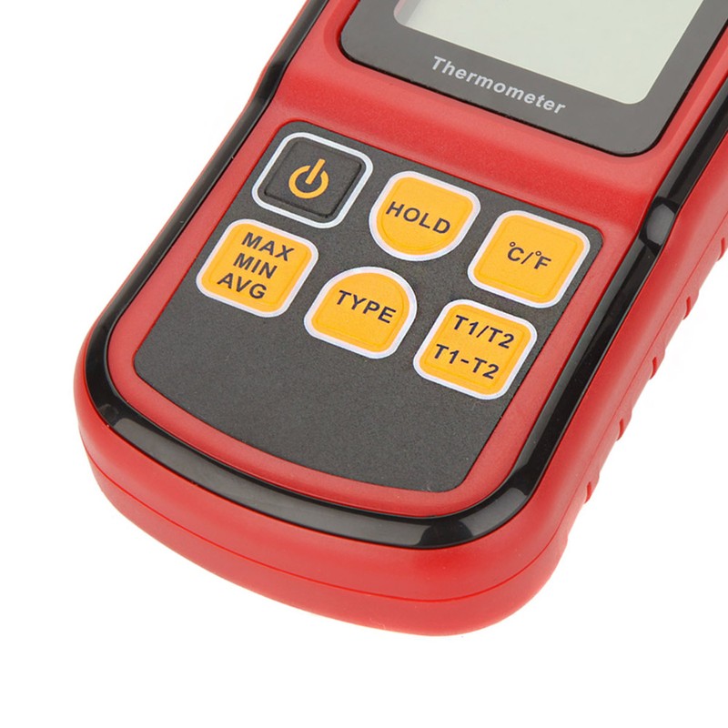 GM1312 Digital Thermometer Dual-channel Temperature Meter Tester for K/J/T/E/R/S/N Thermocouple