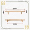 Bwintech 12 Pack Gold 150MM Knurled Cupboard Handles, 96MM Hole