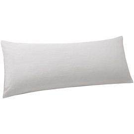 PiccoCasa Long Body Pillow Case Soft Brushed Microfibre Pillow Cover with Envelope Closure Light Gray 50 x 140cm/ 4.6ft.