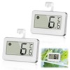 Digital Fridge Thermometer, 2 Pcs Mini Waterproof Freezer Thermometer Monitors