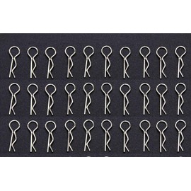 Haruhana Universal Body Clip, Body Pins, Length 0.8 inches (20 mm), Pack of 30 (RC Car)