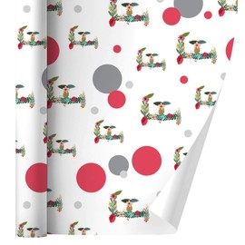 GRAPHICS & MORE Letter F Floral Monogram Initial Gift Wrap Wrapping Paper Roll