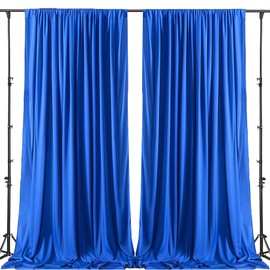 Gallety Royal Blue Backdrop Curtain for Wedding, Photo Backdrop Curtain for Bridal Shower Decorations - 10FT x 10FT Stage Curtains for Graduation Dances,Birthday Party,Holiday Celebration