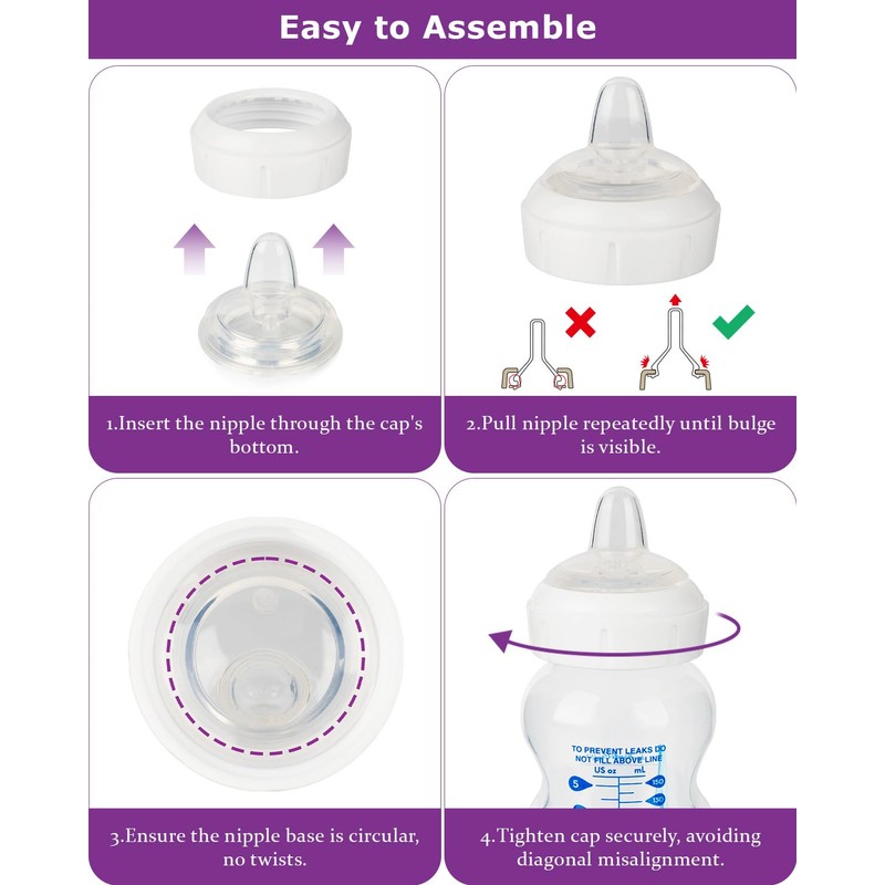 Sippy Nipple for Dr. Brown's Wide-Neck Baby Bottles and Sippy