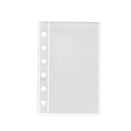 A7 Refill Sealing Pad, 6 Holes, Clear Peel Off Paper, Binder, One Side Pocket (10 Refills)