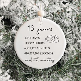 13th Wedding for Her or Him, 13 Years Marriage Gift for Couple, Lace Anniversary Present for Wife Husband