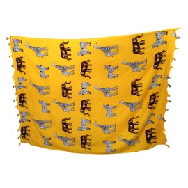 EB-CON Pareo Sarong Beach Wrap Skirt Beach Towel Bikini Cover Up Blanket, Wildlife, One size fits all