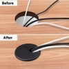 6 PCS Desk Grommet, Black Desk Cable Wire Grommet Cord