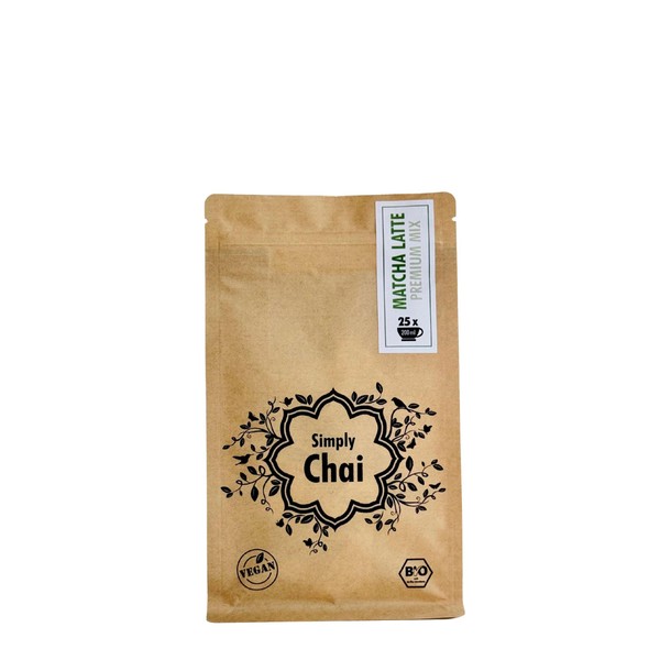 Simply Chai Matcha Latte Premium Mix - Organic Fairtrade Vegan