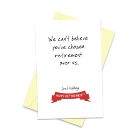 Arsagen Funny Happy Retirement Card, Humorous Coworker Farewell Card,Coworker Leaving
