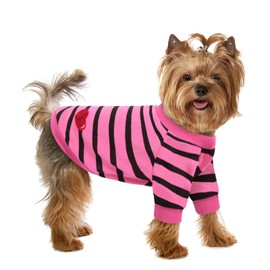Preferhouse Pet Dog Striped T-Shirt Dogs Cats Cotton Vest Spring Summer Pet Apparel Tee Shirt Suitable for Small and Medium Large Pets French Bulldog Bichon
