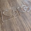 Double Heart Router Template, Clear Acrylic Template, Woodworking Router Template