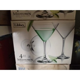 Libbey Midtown Martini Glasses, Set of 4 NEW IN BOX