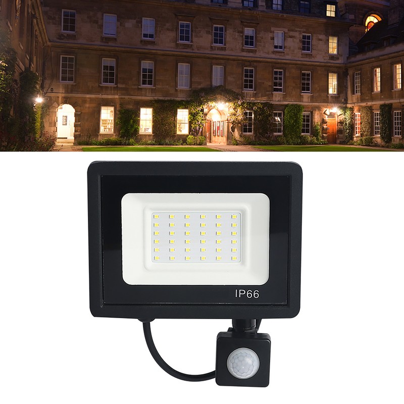 Human Sensor LED Flood Light 50W IP66 Waterproof 6000K Outdoor