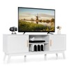 Tangkula Rattan TV Stand for TVs up to 65", Media