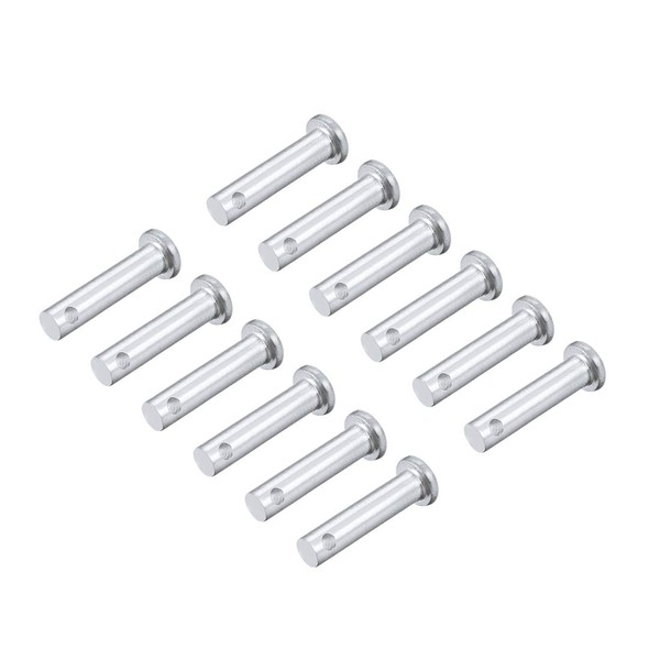 sourcing map Pack of 12 Single Hole Flat Head Clevis