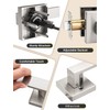 Tinewa 6 Pack Brushed Nickel Passage Door Levers Interior Door